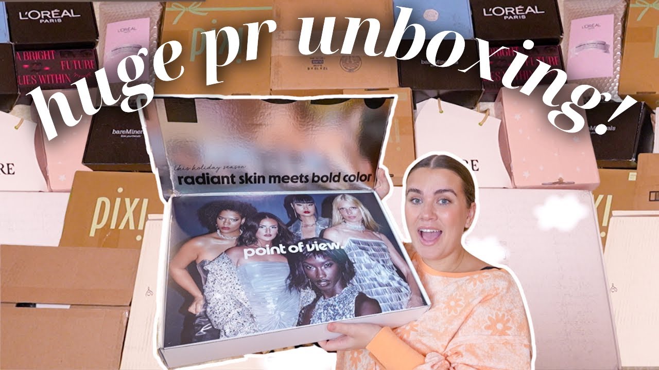 *huge* beauty pr haul + unboxing!! 2025 | vlogmas day 9