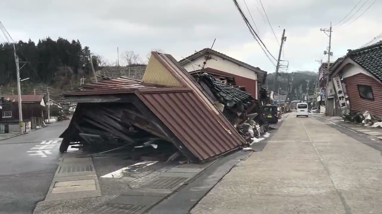 石川県輪島市町野町粟蔵～鈴屋～広江(消防署) 2024年3月4日(月)
