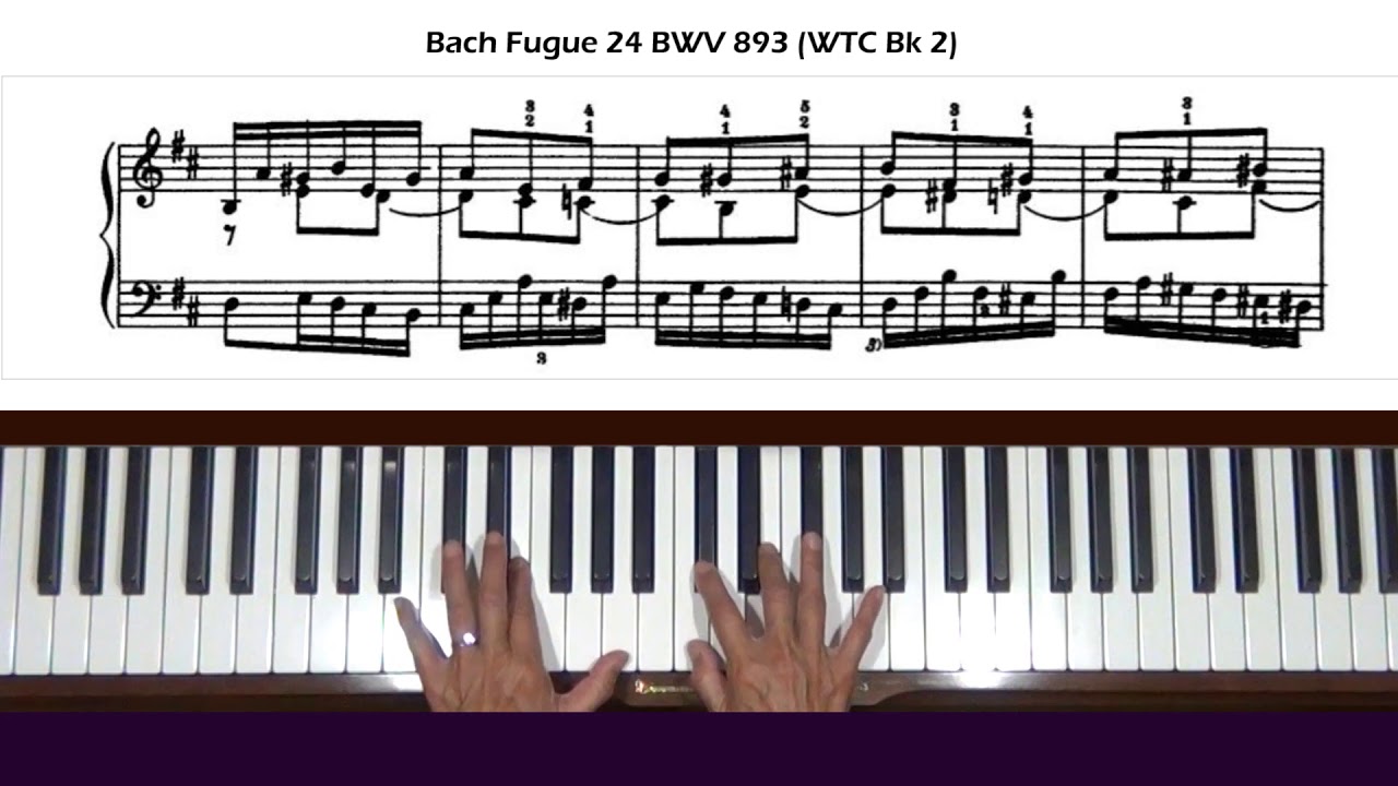 Bach Fugue No. 24 in B minor BWV 893 (WTC Bk 2) Piano Tutorial