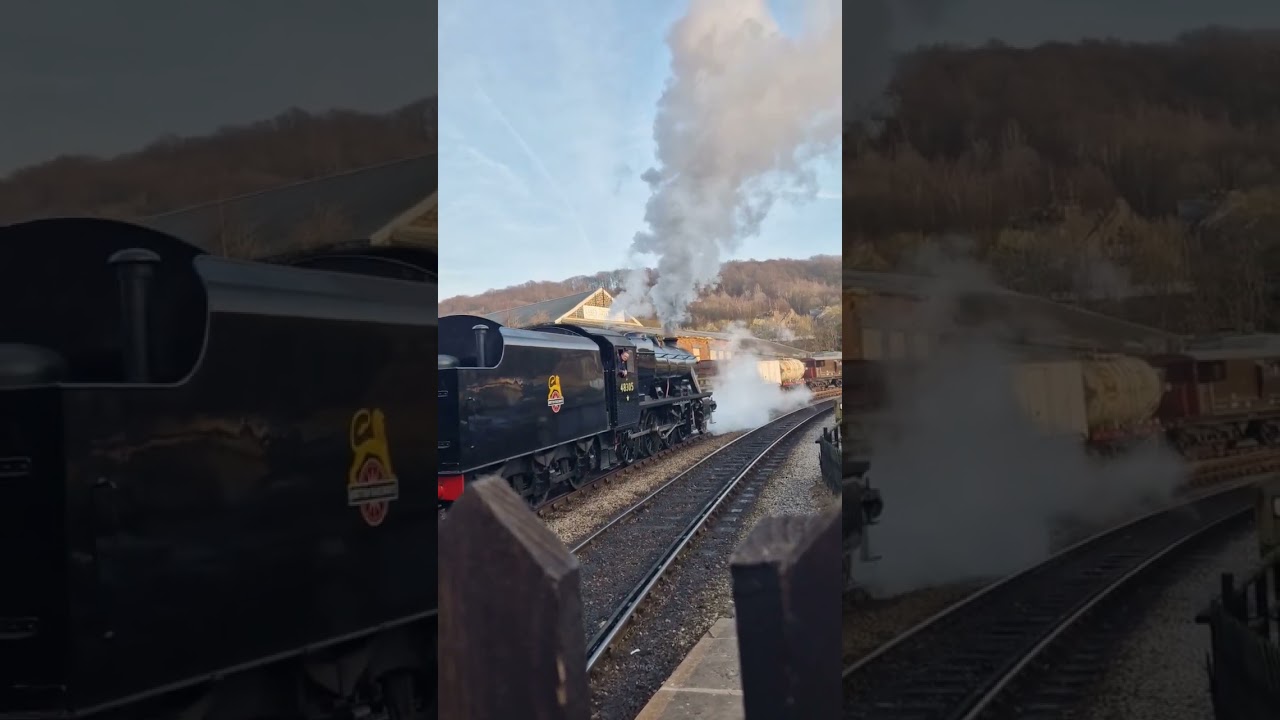 8f 48305 and 45596 bahamas run round to their coaches! #railway #trainspotting #train