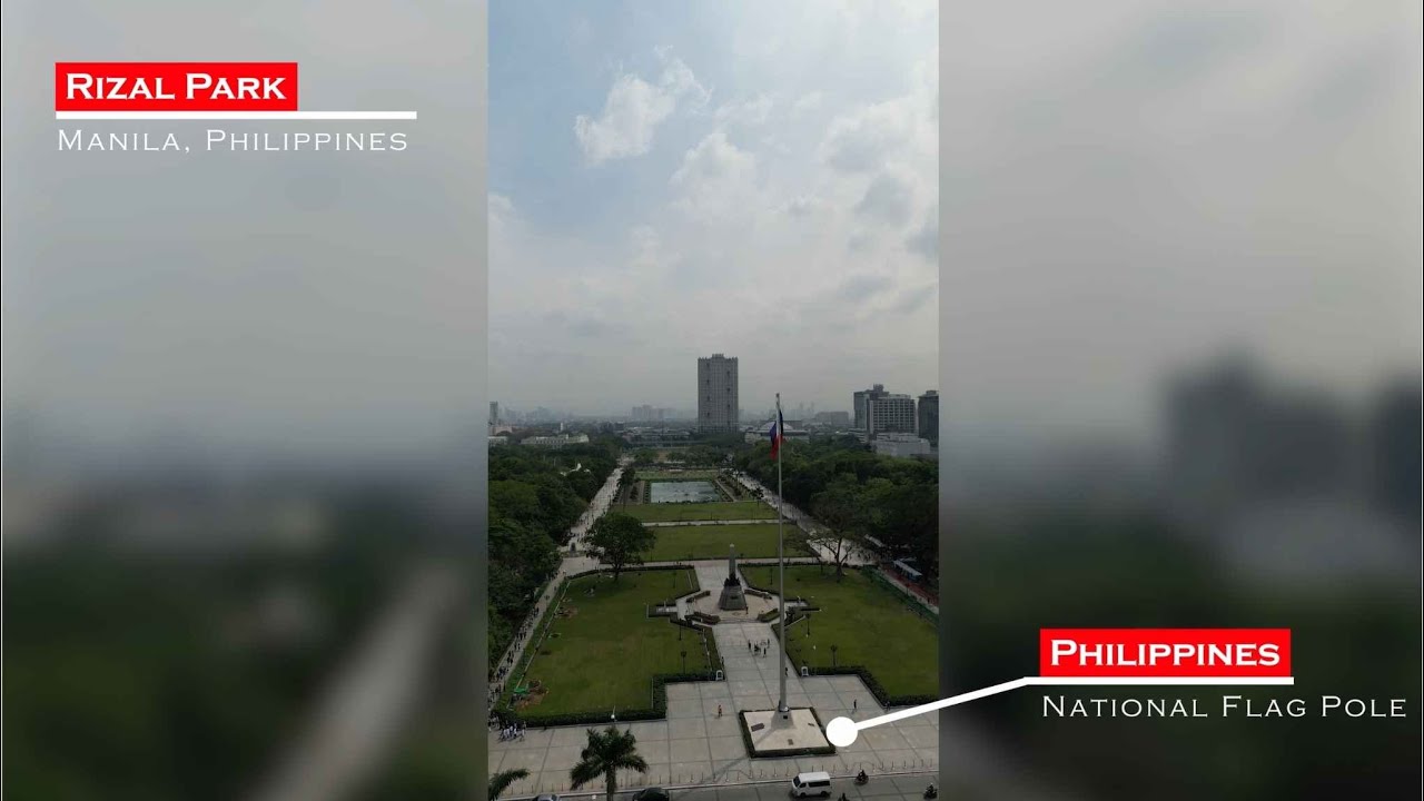 Bird's-eye View Rizal Park and Manila Bay, Manila, Philippines 2025