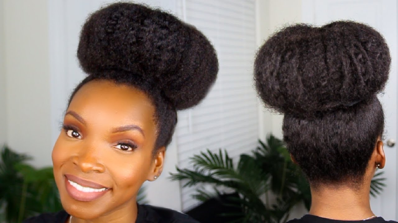 HOW TO: MASSIVE JUMBO BUN ON 4C NATURAL HAIR | NO HAIR ADDED | LESS THAN 5 MINUTES!!!