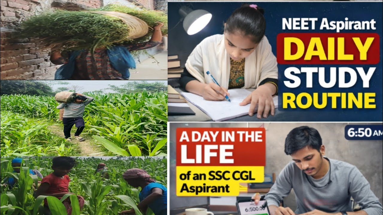 📚7+ Hours Study with Farming Work🌾|NEET & SSC Aspirant Life | Study Motivation #vlog #neet #ssc #cgl