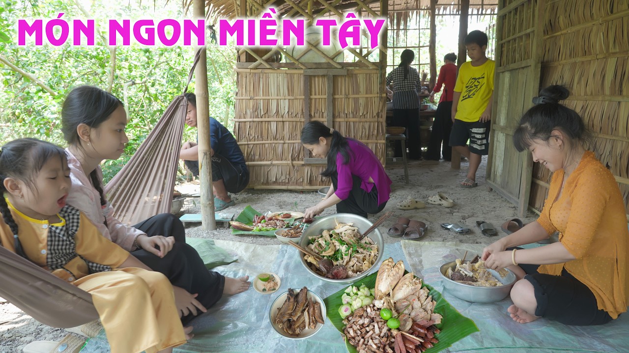 Nhà có khách nấu nồi cháo gà làm mấy món nướng thơm ngon bữa tiệc quá vui