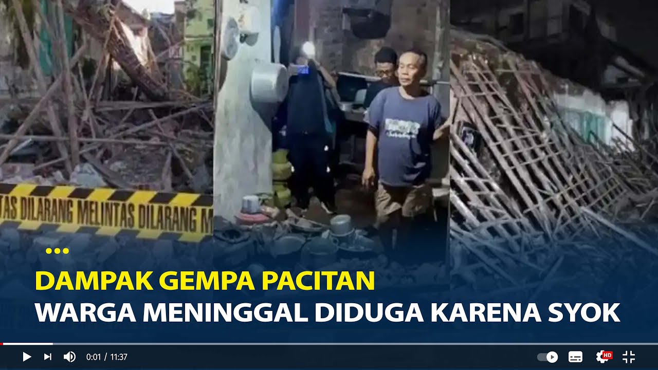 Dampak Gempa Pacitan, 5 Rumah Rusak dan 1 Warga Meninggal Diduga Karena Syok