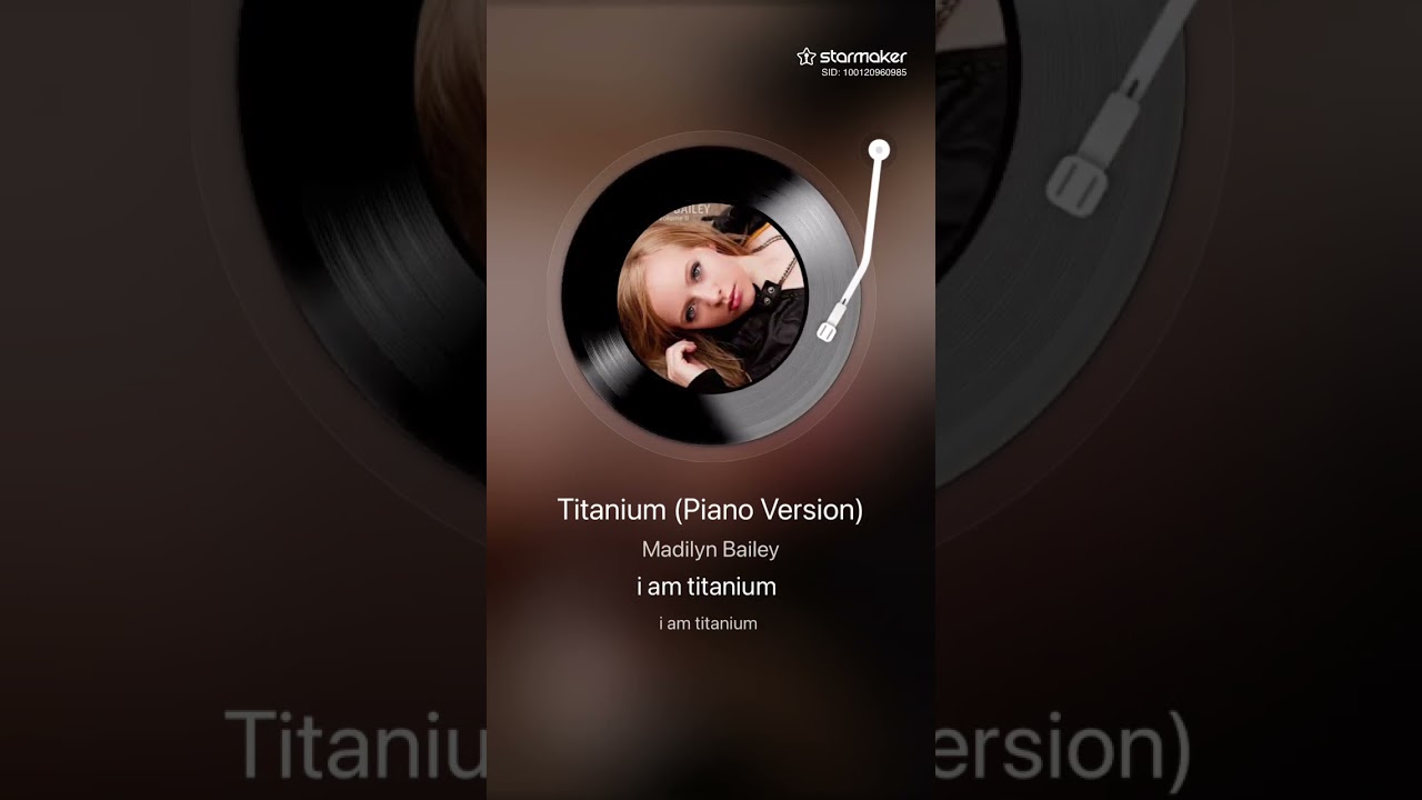 Heard ￼Titanium(Piano Version)like this before? Check out my cover on StarMaker! Comment more songs!