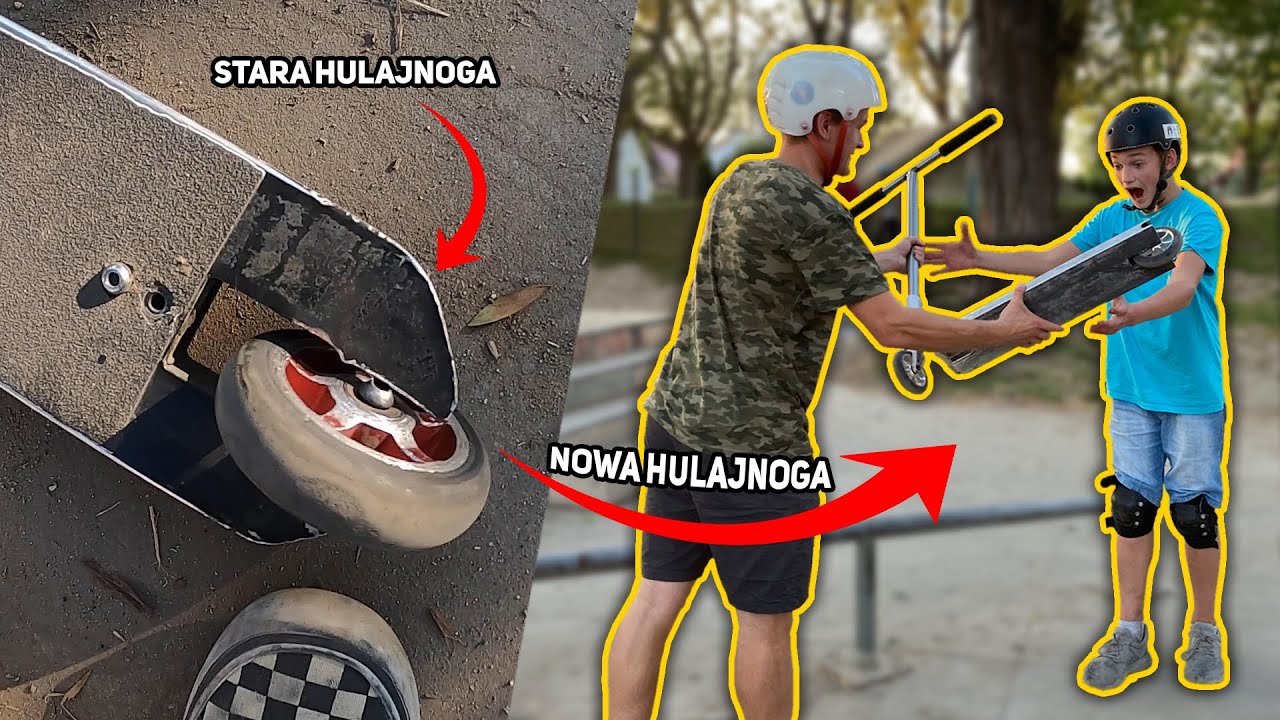 Jeździł na zepsutej hulajnodze - DALIŚMY MU NOWĄ 🛴