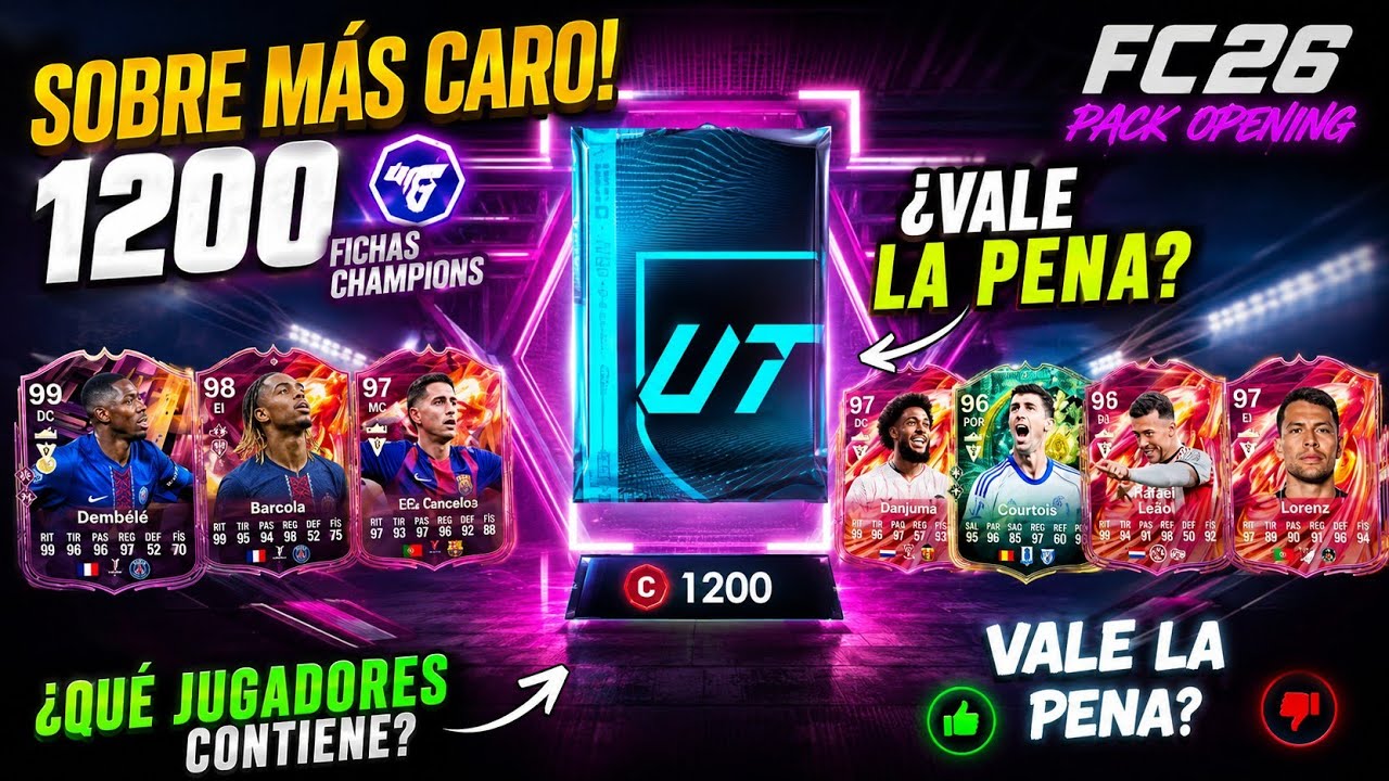 SOBRE Futb. FUTTIES/Rebob. Ultimate x15 GRL var. 1200 Ficha de Champions Monedas &iexcl;FC26 PACK OPENING&iexcl;