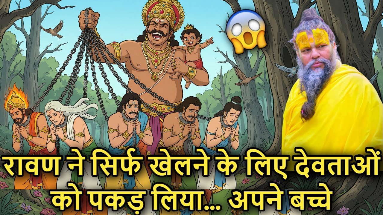 😱👻 Raavan Ne Apne 👶🏻 Bete Ke Khelne Ke Liye Devtaon Ko Pakad Liya!