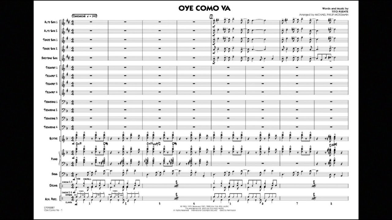 Oye Como Va by Tito Puente/arr. Michael Philip Mossman