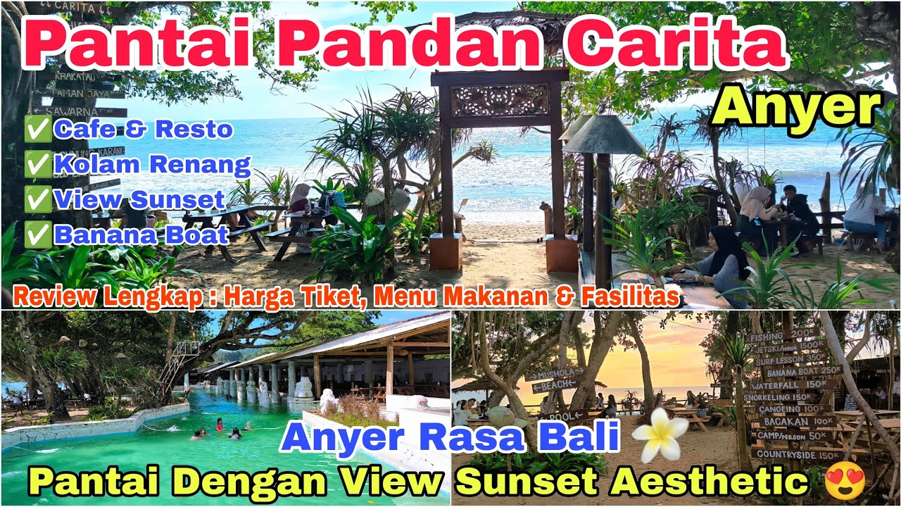 PANTAI PANDAN CARITA ANYER | Wisata Vibes Bali | View Sunsetnya Juara