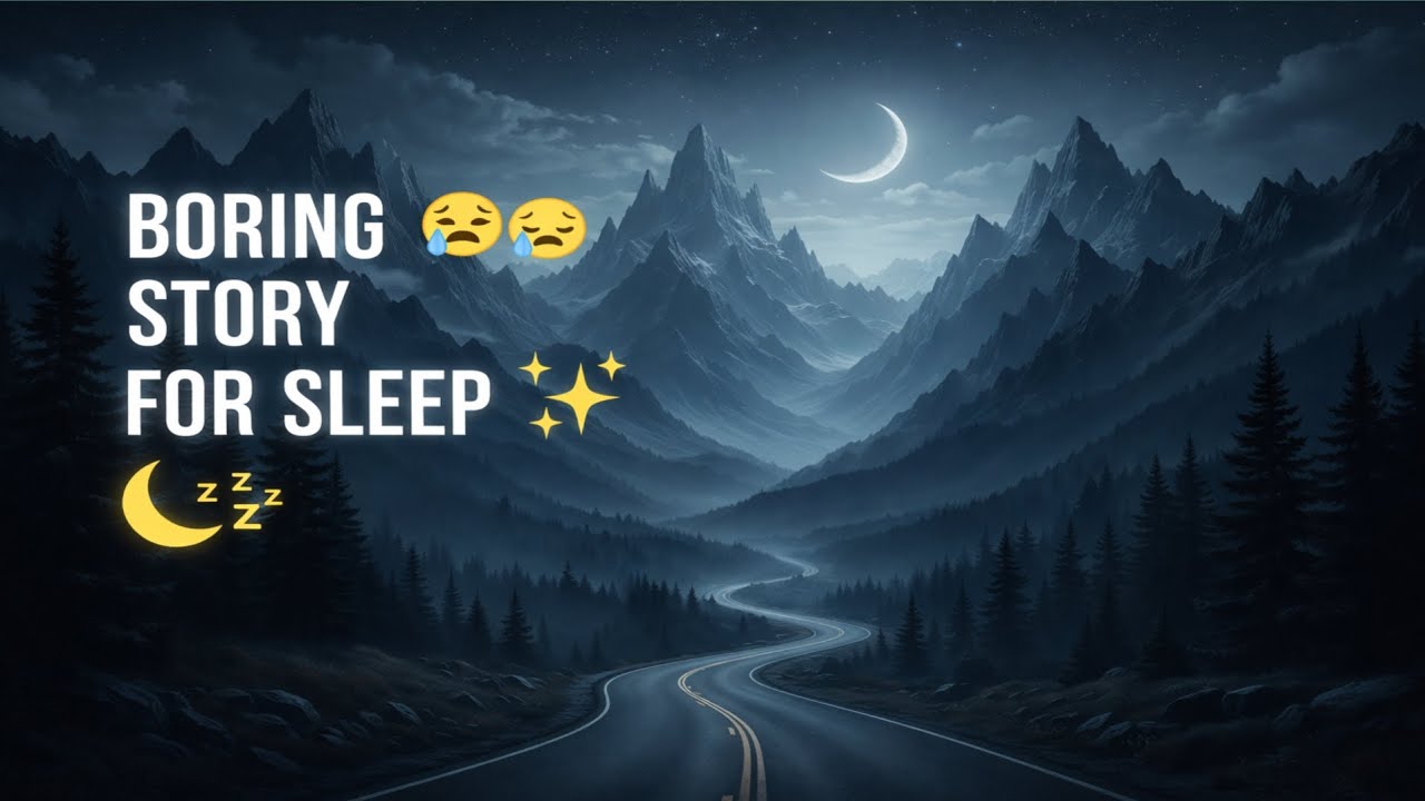 BORING STORY FOR SLEEP | 4 Hours Calm Bedtime Story😴 |The Winding Mountain Road Into Deep Sleep 🌙🛣️😴