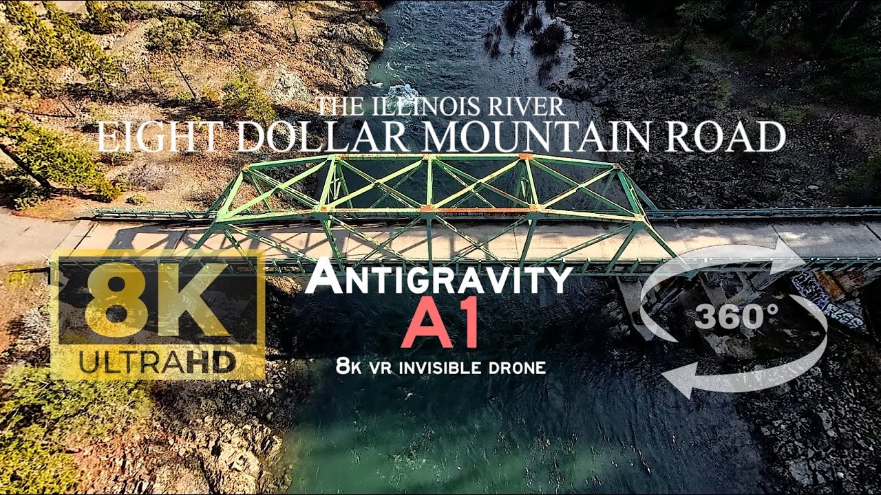 Antigravity A1 Invisible Drone | The Illinois River - $8 Mountain Road Bridge