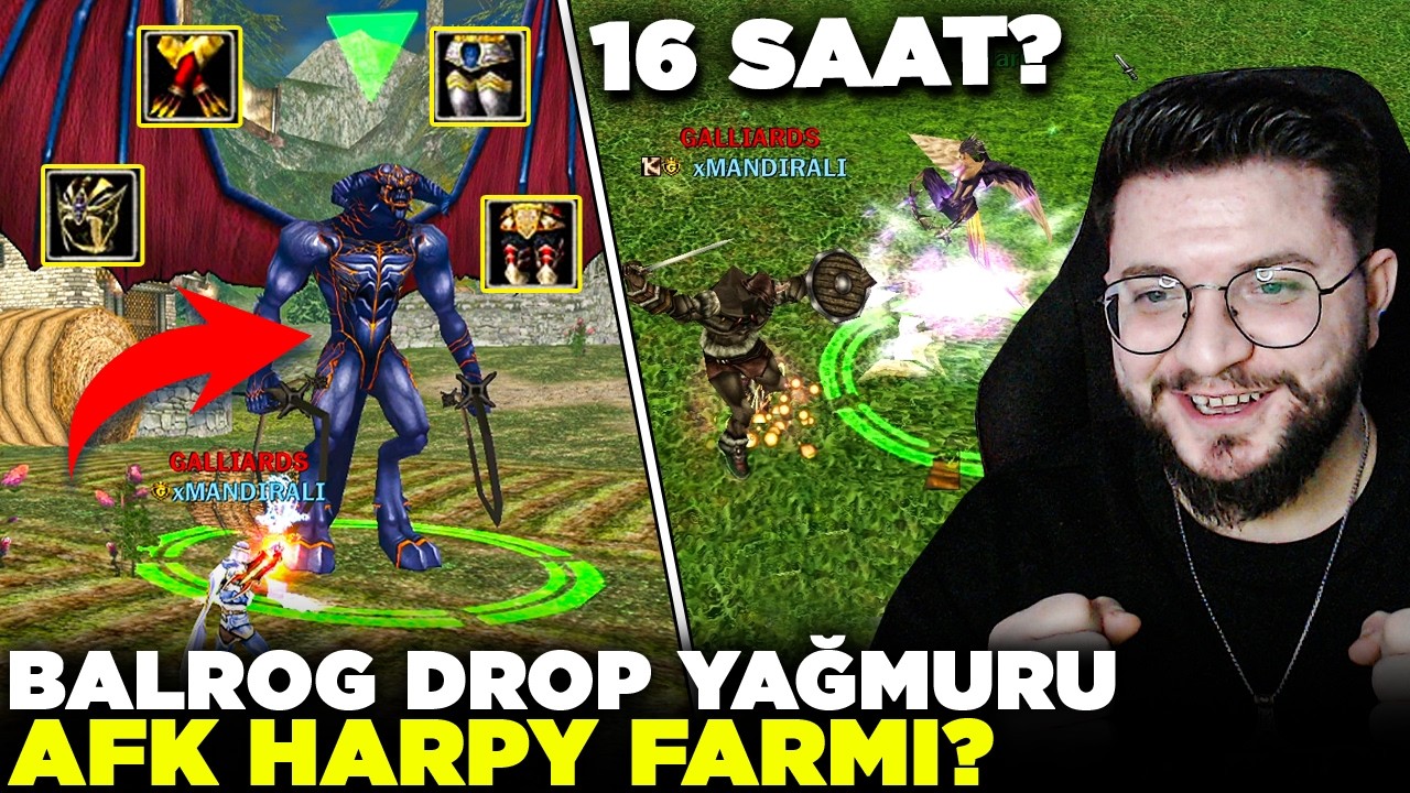 BALROG FARMI ZENGİN ETTİ! 16 SAAT AFK HARPY FARMI? | SIFIRDAN WARRİOR #13 | Knight Online