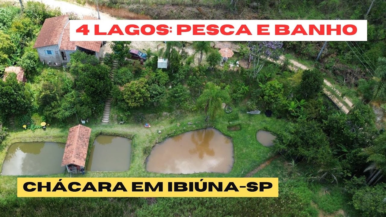 REF.1058-VENDO CHACARA DE 2000M² COM 4 LAGOS E CACHOEIRA EM IBIUNA-SP