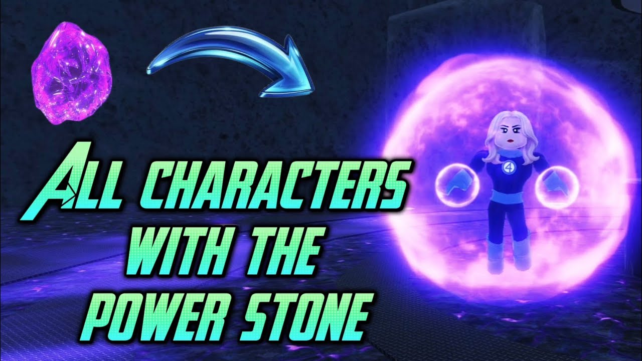 All Characters With The Power Stone 😱 | Marvel Omega roblox!