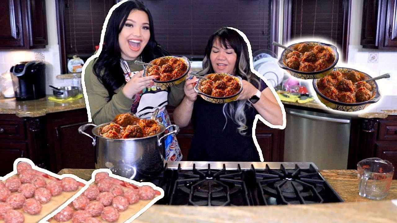My Mom Teaches Me How To Make Albondigas!