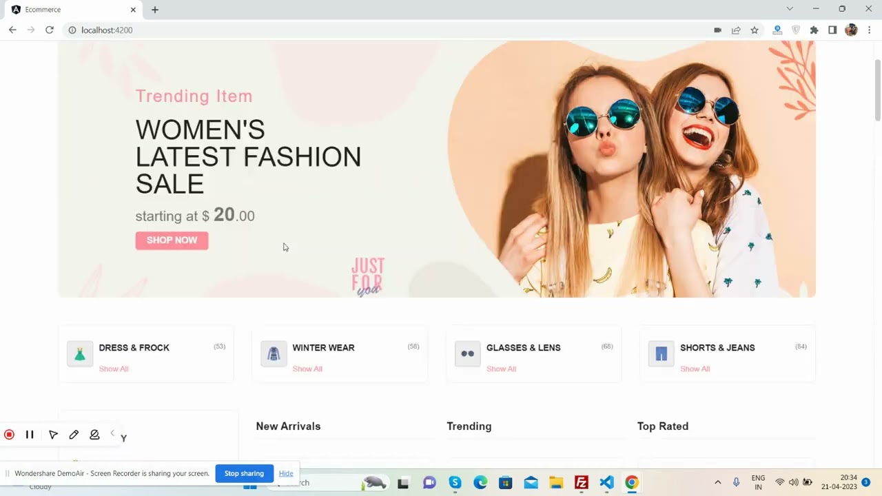 Angular Free Ecommerce Responsive Website Template
