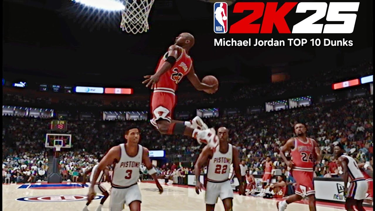 NBA 2K25 | 10 лучших бросков сверху Майкла Джордана | Телевизионный стиль начала 90-х