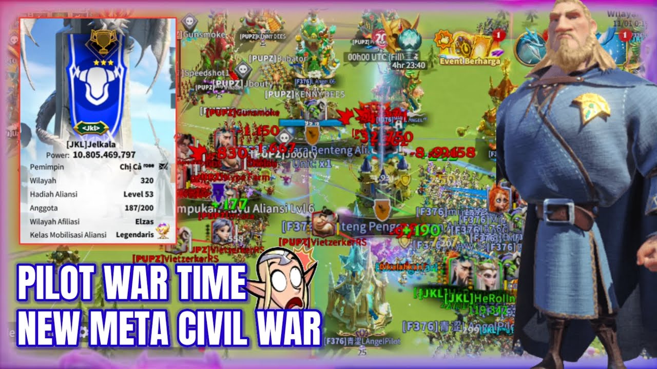 CIVIL WAR Máy chủ Việt Nam‼️s385 JKL vs PUPZ s188 - Call of dragons gameplay 