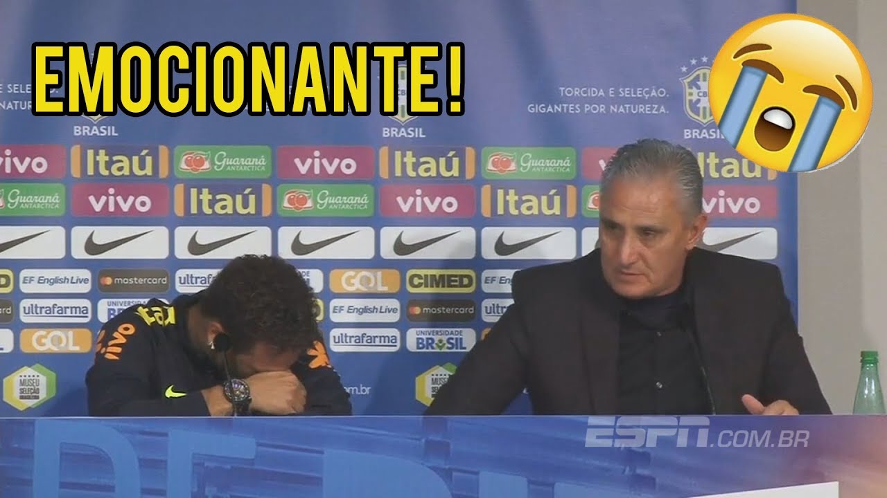 Tite DEFENDE Neymar, que se EMOCIONA e deixa coletiva chorando