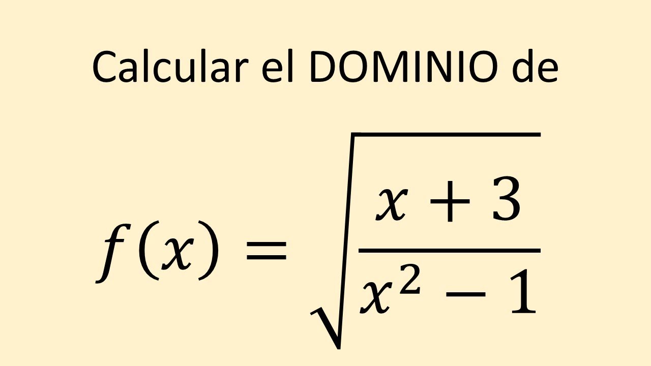 Cálculo del dominio de una función racional con radicales. Ejemplo 18.