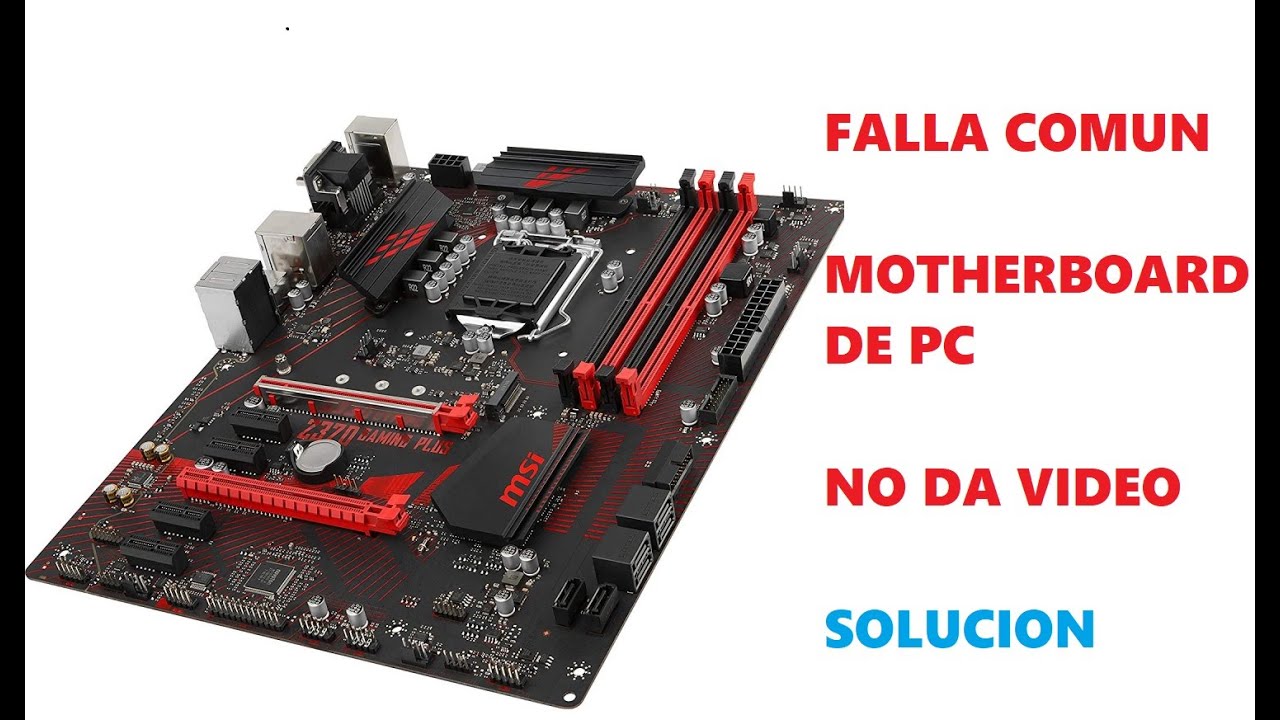 Falla común  MOTHERBOARD de pc no de video