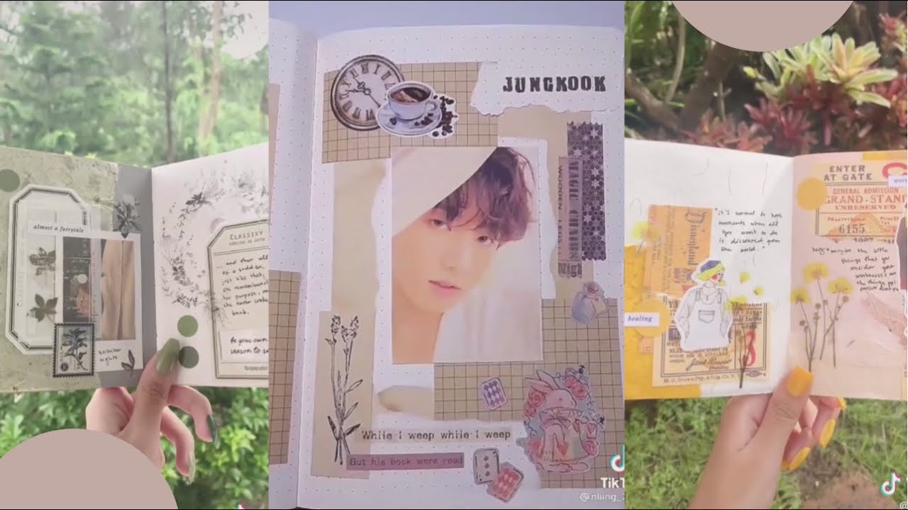 ASMR JOURNAL AND SCRAPBOOK MAKING TIKTOK COMPILATION 📔