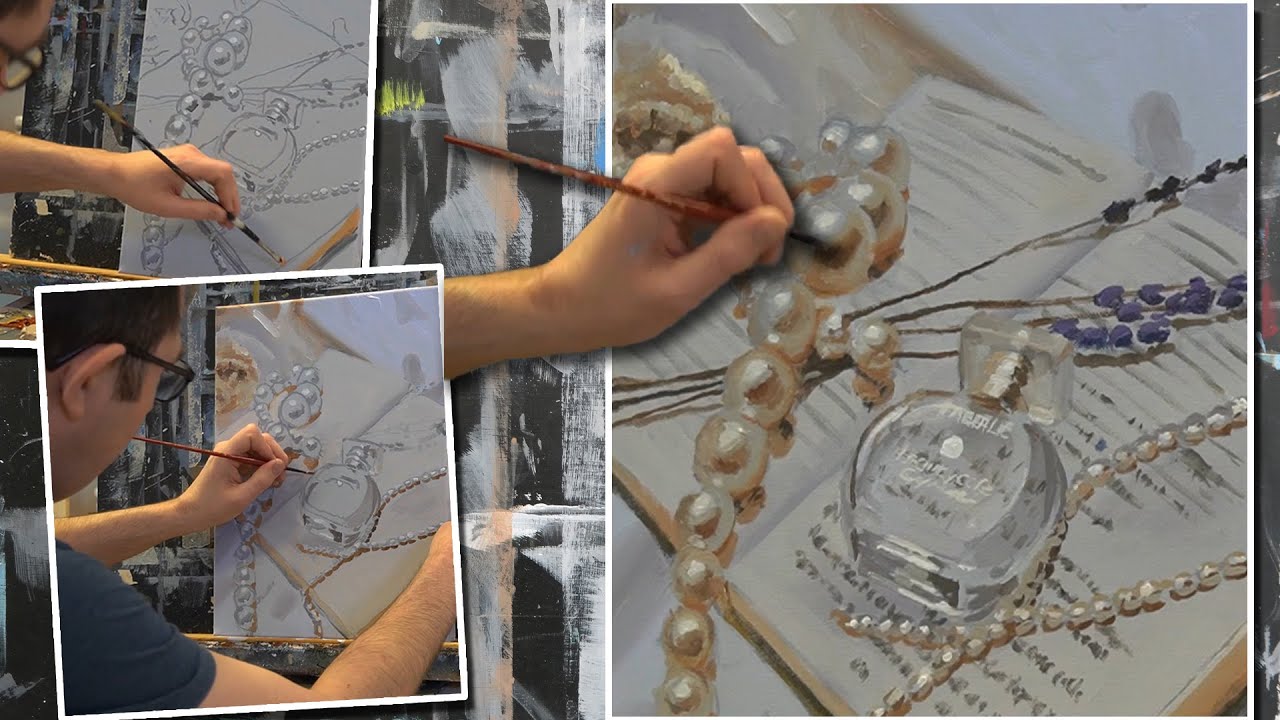 Glans en schittering schilderen met acrylverf