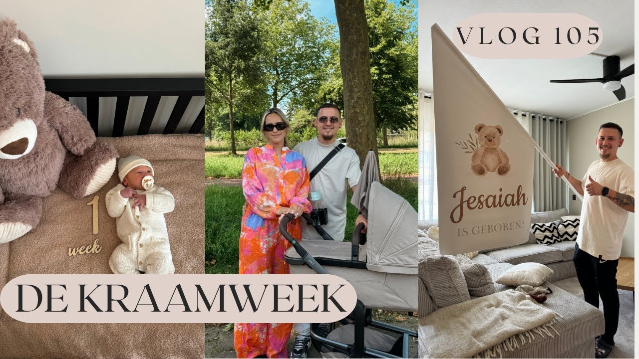 DE KRAAMWEEK, VOOR HET EERST NAAR BUITEN & HOE GAAT HET NU? || #vlog105 #zwanger #bevalling