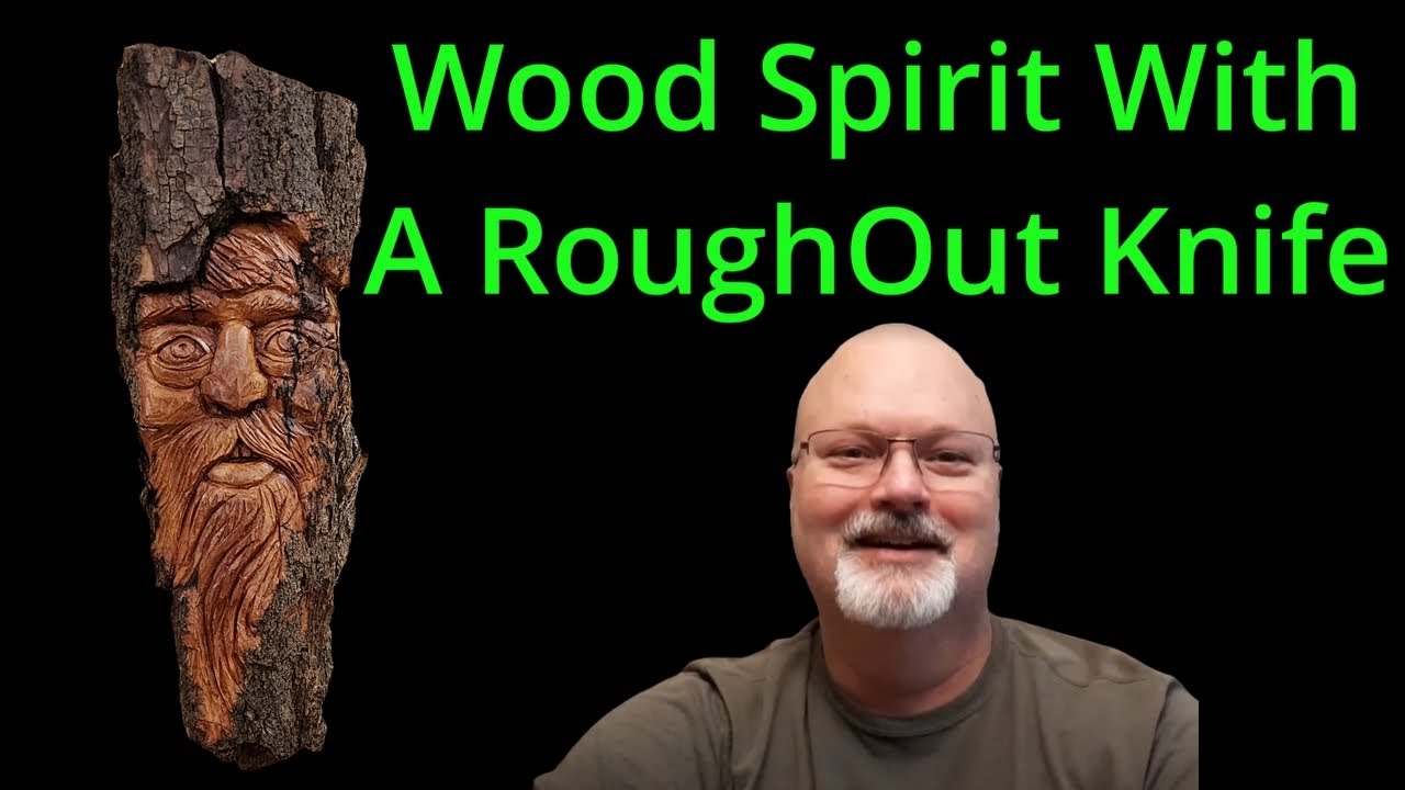 Bark Carving a Wood Spirit - Using a Rough Out Knife!