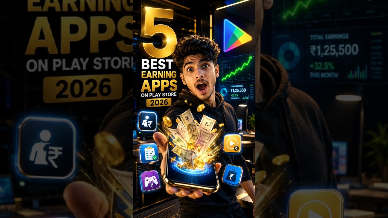 Top 5 Best Earning Apps on Play Store 2026 🔥 | Ghar Baithe Pocket Money Kaise Kamaye | Real