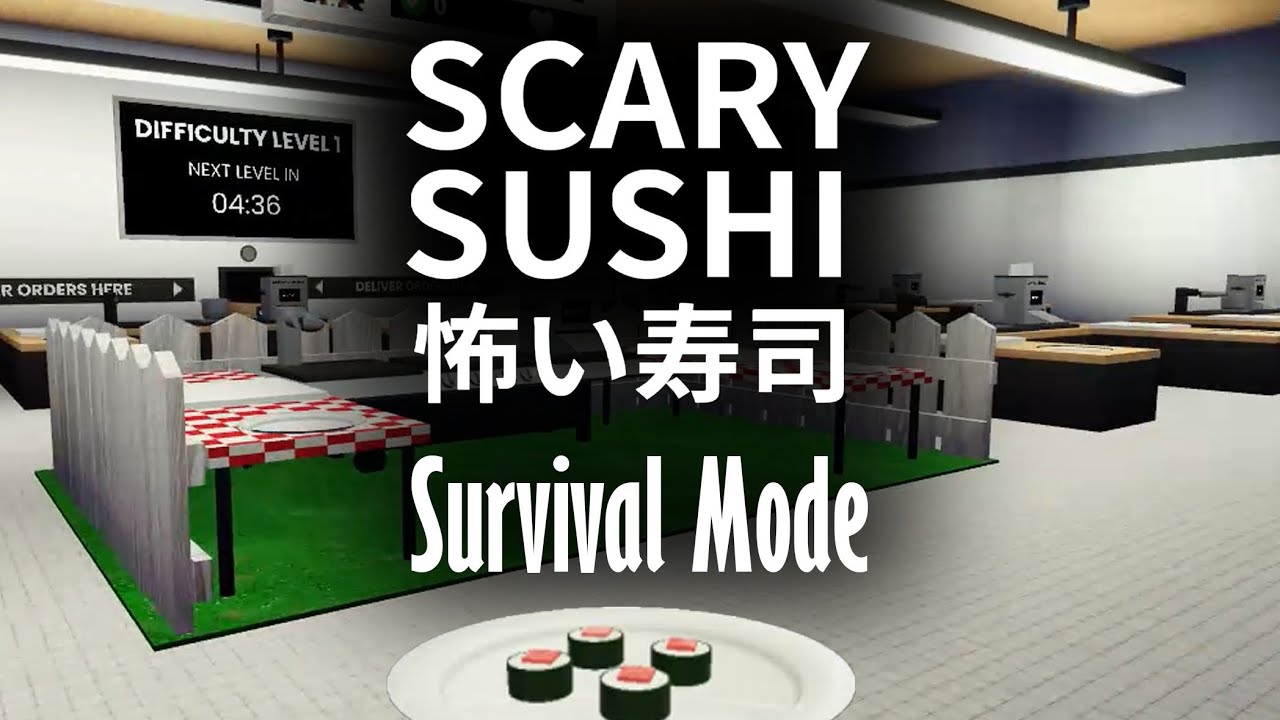 Scary Sushi Survival mode - Playthrough (again) ✨roblox horror playthrough✨