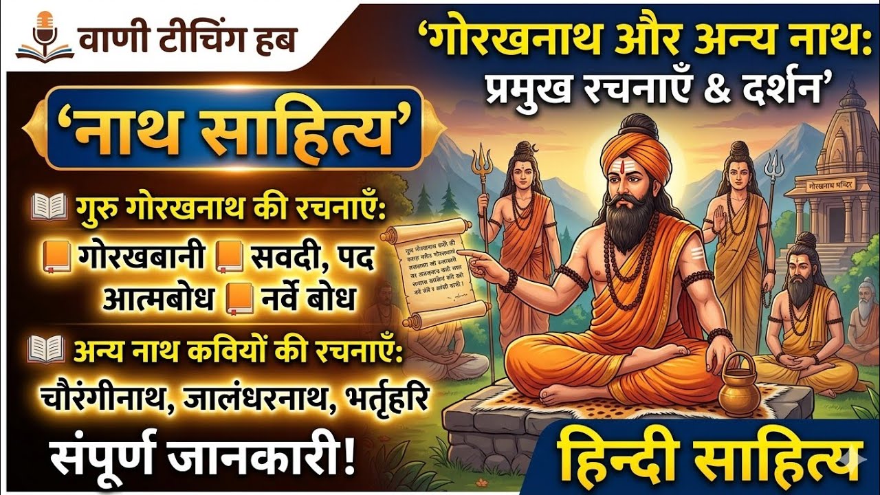नाथ साहित्य फॉर TGT PGT BPSC tre 4 all Hindi teacher exam selection wali class