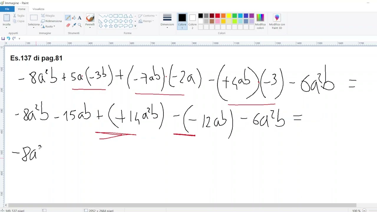 3B Montezemolo 25/26 - Algebra.