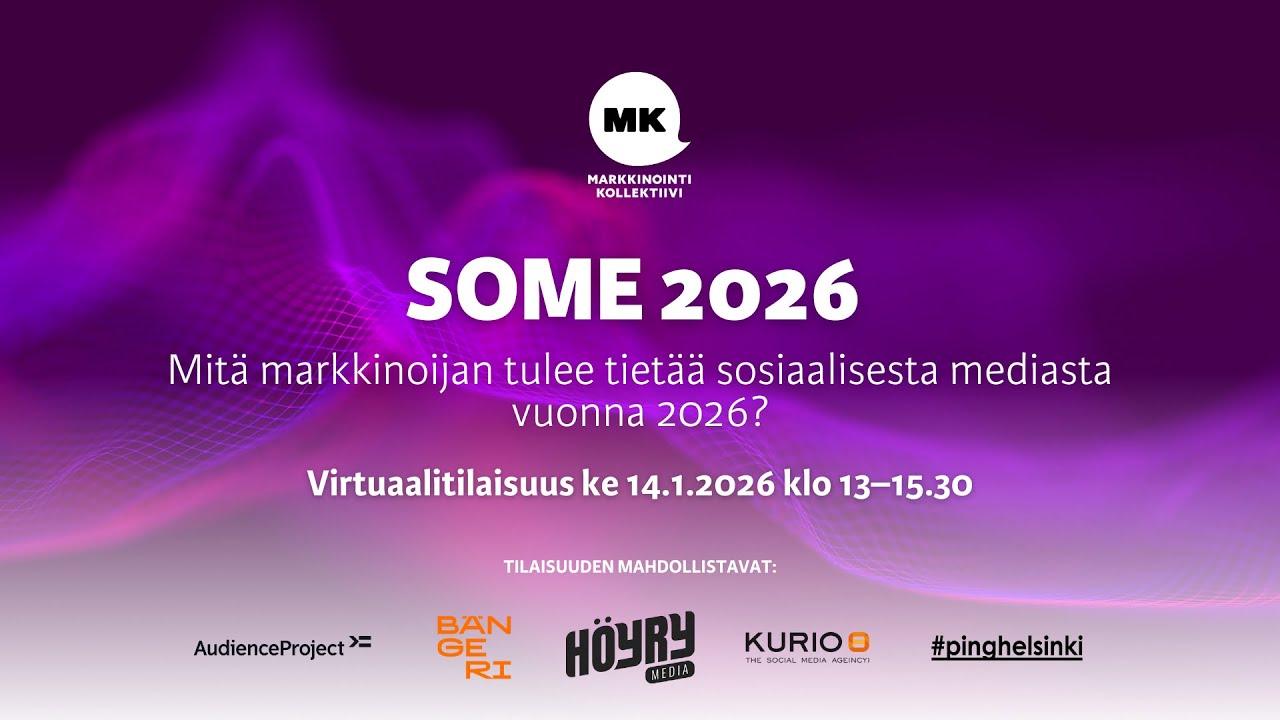 MarkkinointiKollektiivin teematilaisuus: SOME 2026 14.1.2026