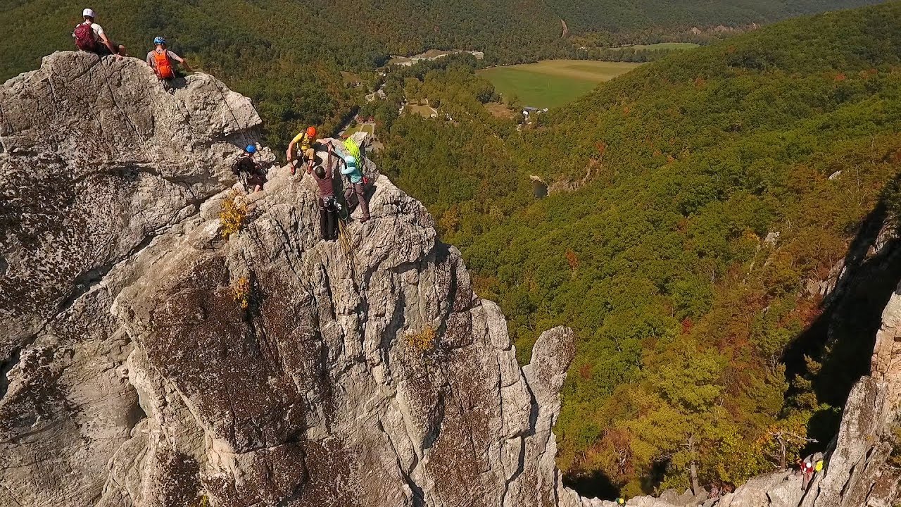 Seneca Rocks climbing