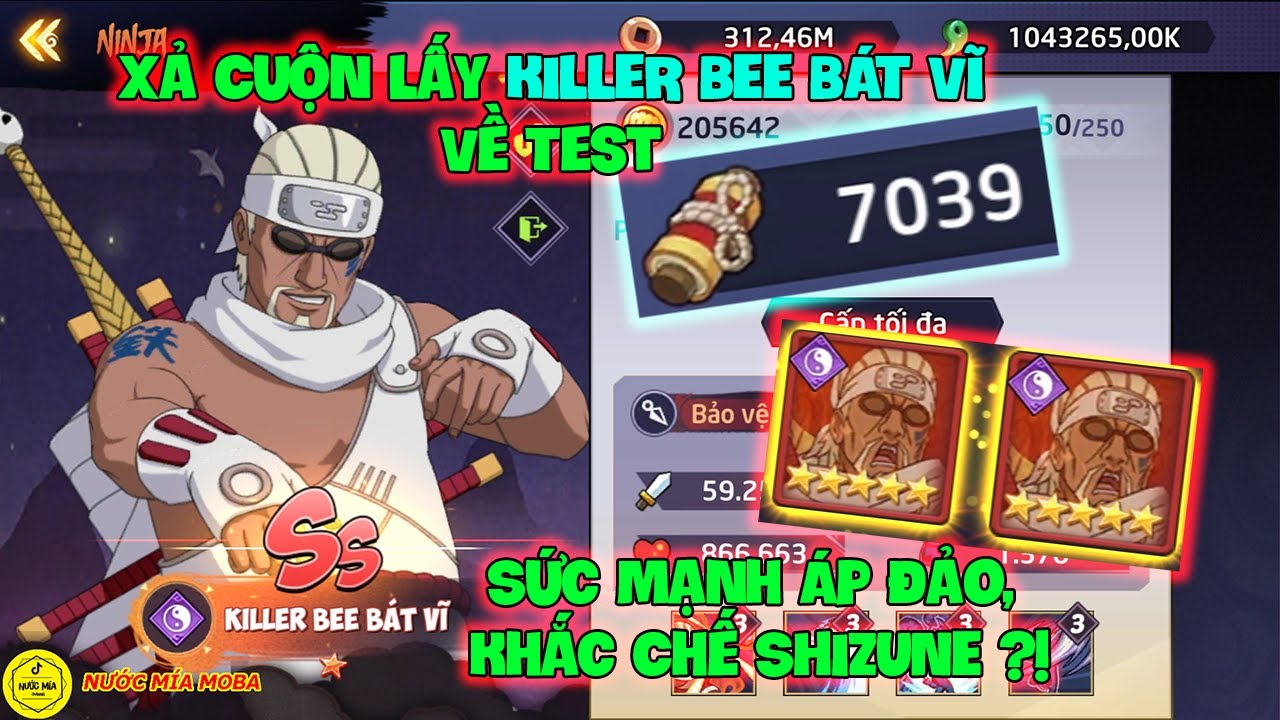 Huyền Thoại Nhẫn Giả - Xả Cuộn Lấy KILLER BEE BÁT VĨ Về Test, Sức Mạnh Áp Đảo, Khắc Chế SHIZUNE ?!