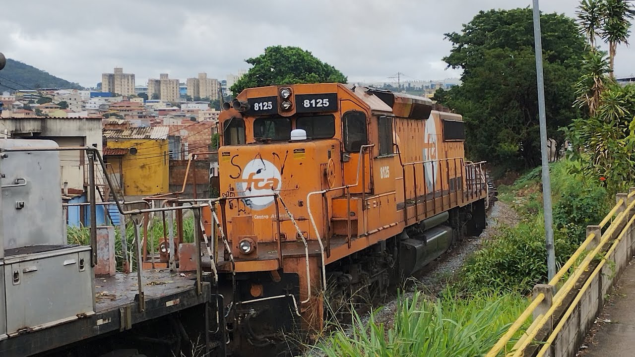 INCRÍVEL trem carregado de tarugo com SD40 #8125 no bloco B subindo com força total!!!