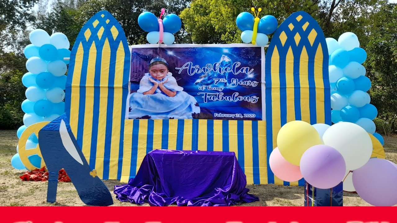 Cinderella Theme Backdrop DIY, Disney Princess Party Backdrop