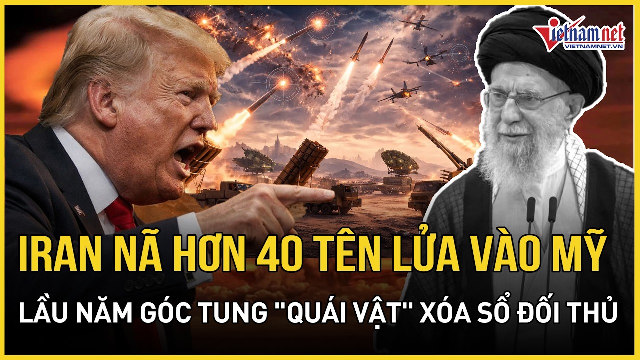 Iran nã hơn 40 tên lửa quật tung Mỹ-Israel, Lầu Năm Góc thả xích 
