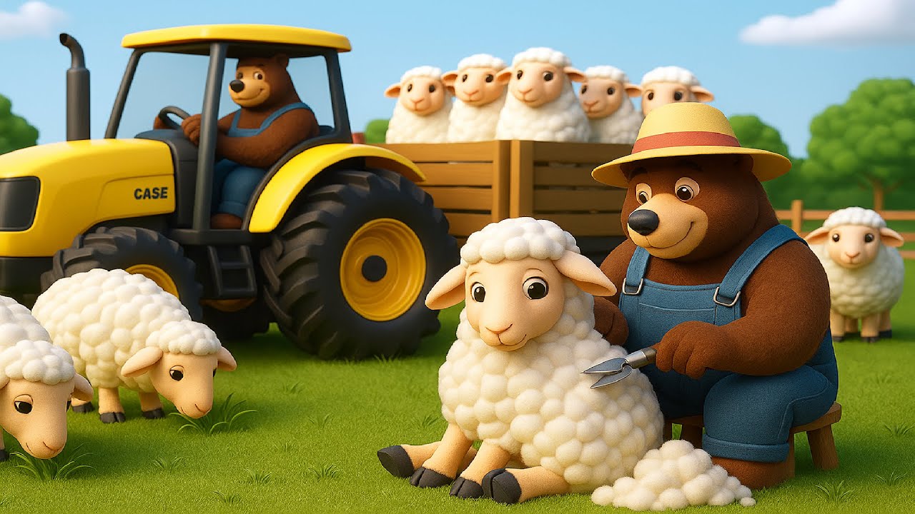 Farmer Bear and the Sheep-Packed Tractor &ndash; The Secret of the Fluffy Farm! | Farm Work