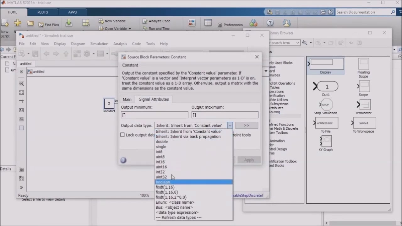 Simulink Datatypes, Inheritance, Sample Rates, & Selected Subsystems