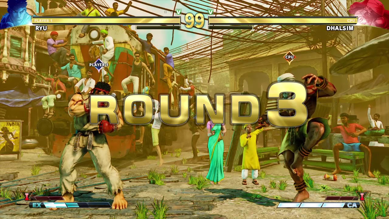 STREET FIGHTER V Ryu vs Dhalsim