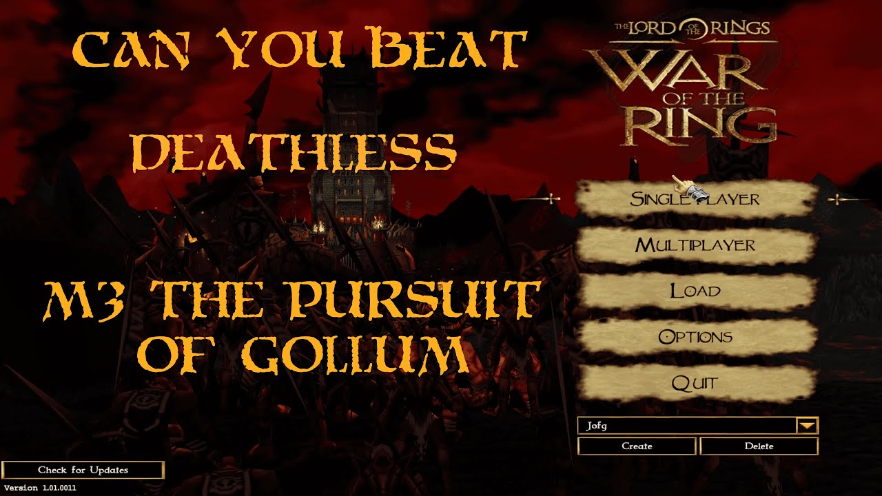 Can you beat Lord of the Rings War of the Ring M3 The Pursuit of Gollum