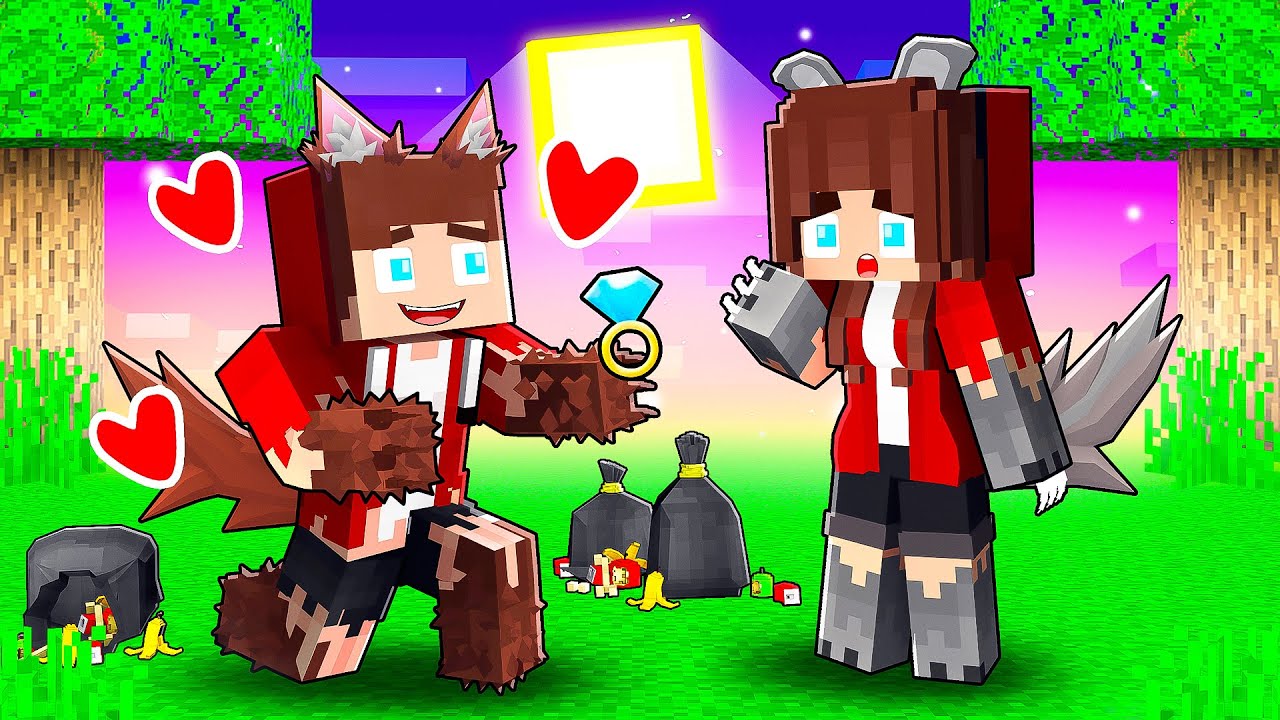 Poor JJ WOLF and Rich JJ`s Girl - Love Story - Maizen Minecraft Animation