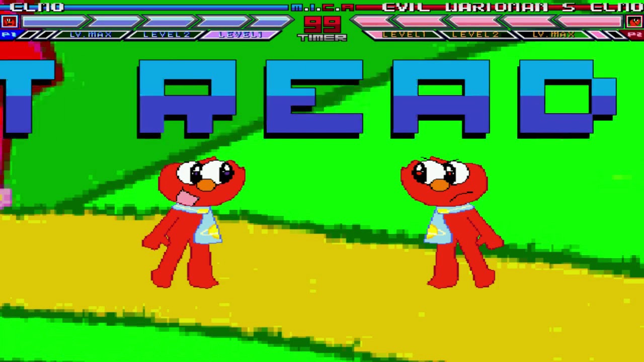 Mugen battle Elmo vs Evil Warioman's Elmo