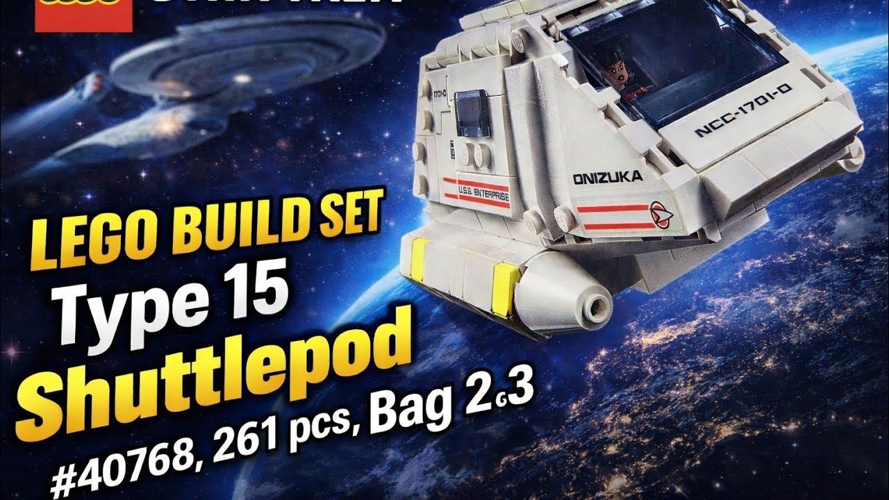 LEGO Star Trek Type 15 Shuttlepod Build, Set 40768 (261 Pieces) Bag 2 & 3 Silent ASMR