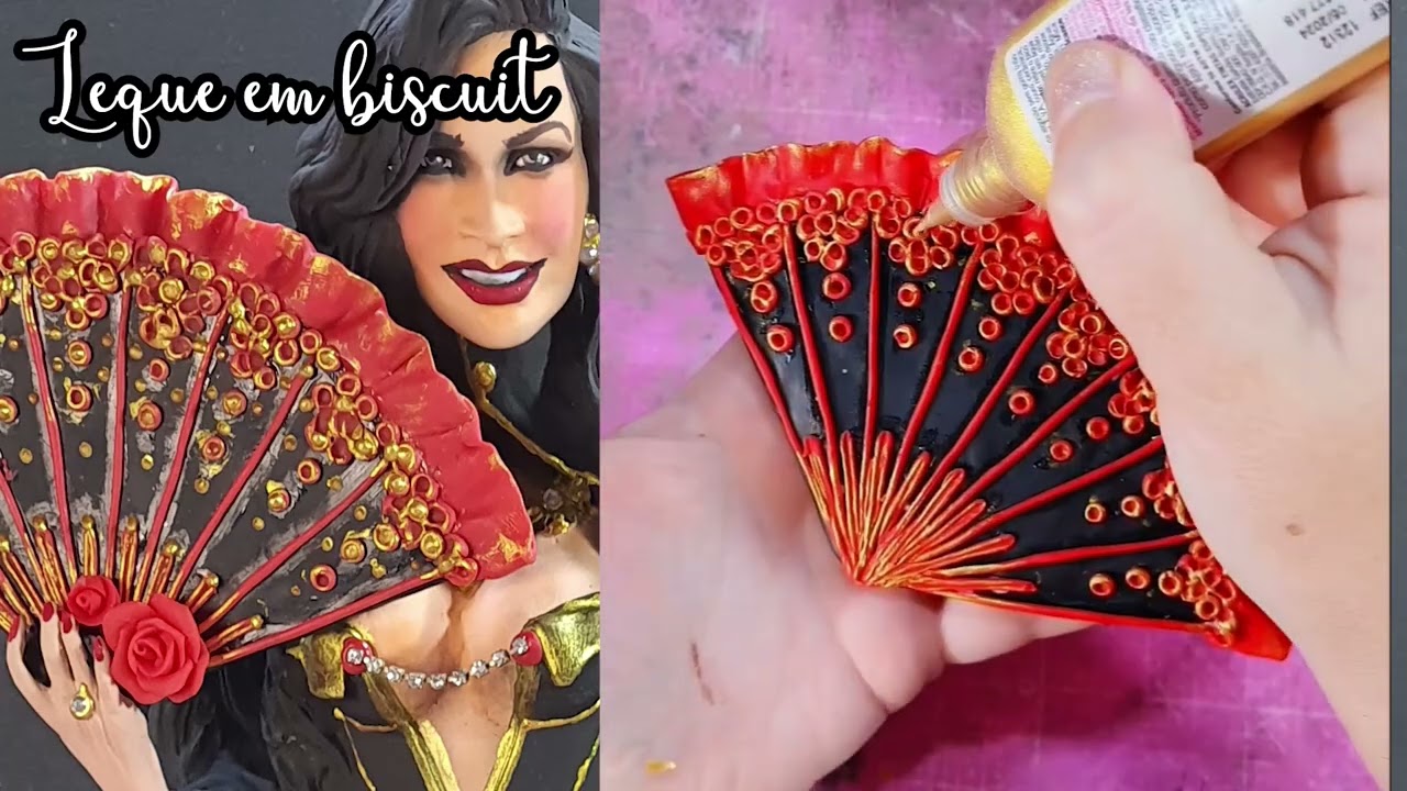 Super dicas - criação de um leque em biscuit para suas esculturas
