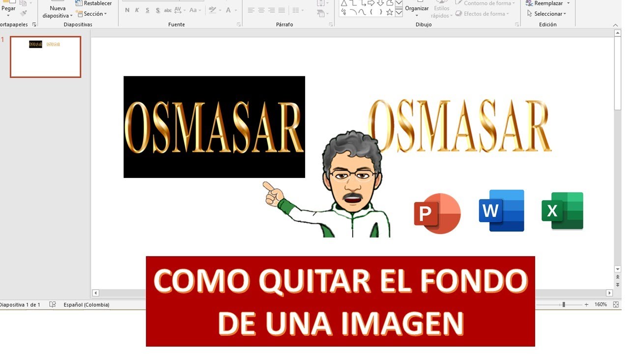 Como quitar el fondo de una imagen en Word, Excel o Powerpoint.